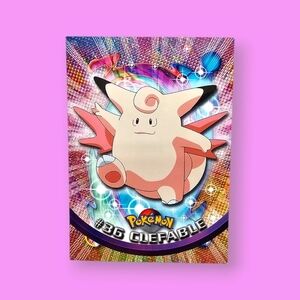 Pokemon 1999 TOPPS Clefable #36 Blue Logo TV Animation Edition Card